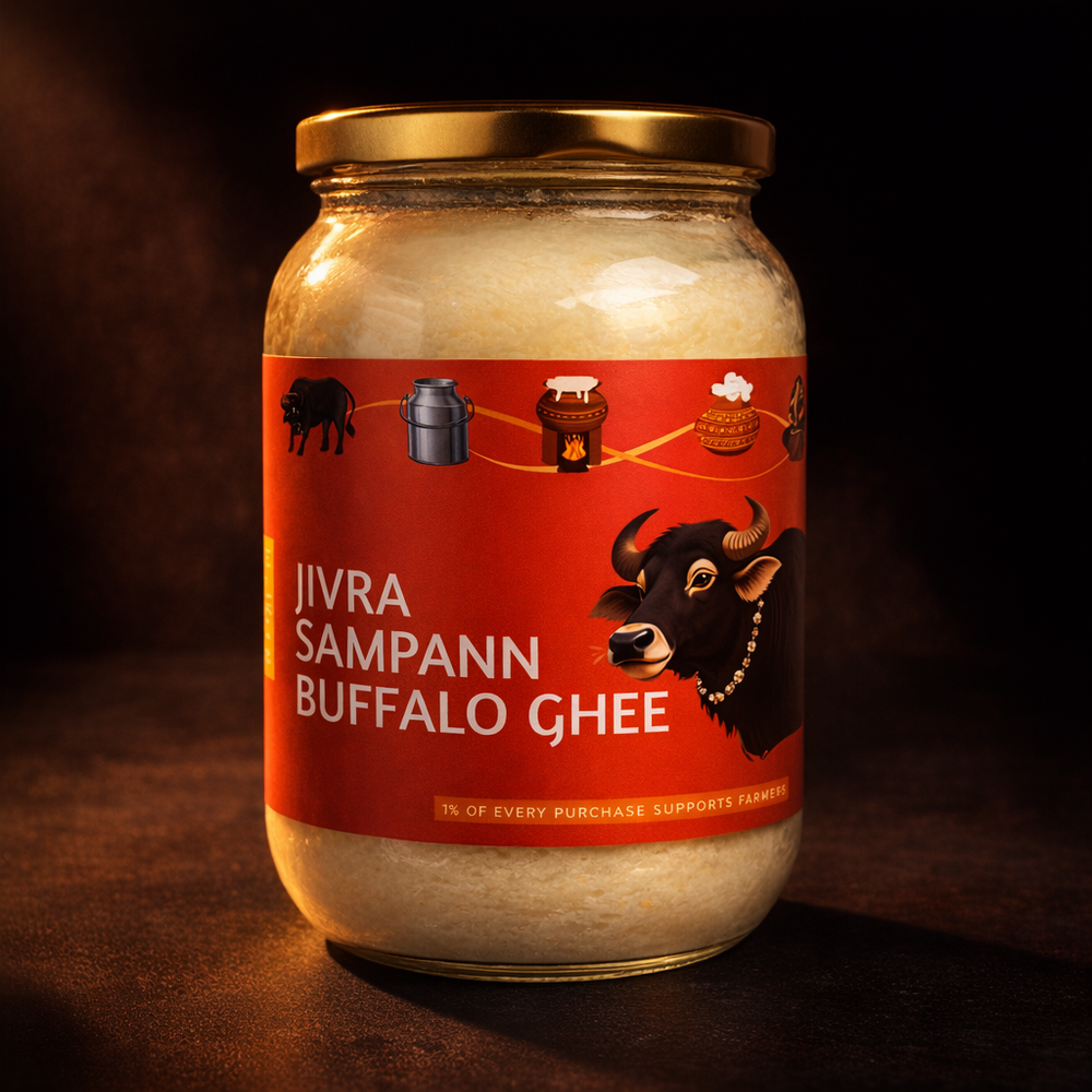 House of Jivra Buffalo Milk Ghee – Thick & Rich Traditional Ghee | High Aroma | Pure Handmade
